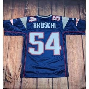 Reebok Tedy Bruschi NE Patriots Mens Stitched NFL Jersey Size Medium Length+2